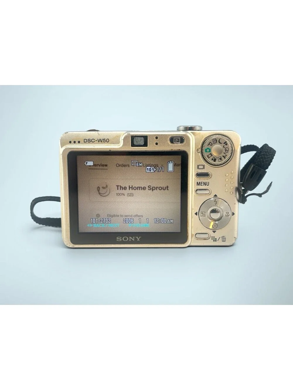 Sony Cyber-Shot DSC-W50 6.0MP Digital Camera w/ Battery + Original Memory Stick